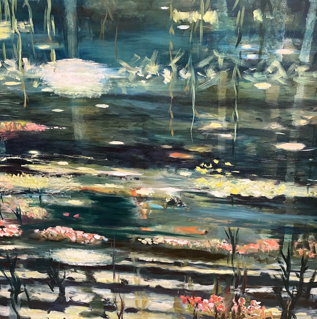Fiona Weedon (1954-) - oil on canvas, Reflections II, width 166cm, height 167cm